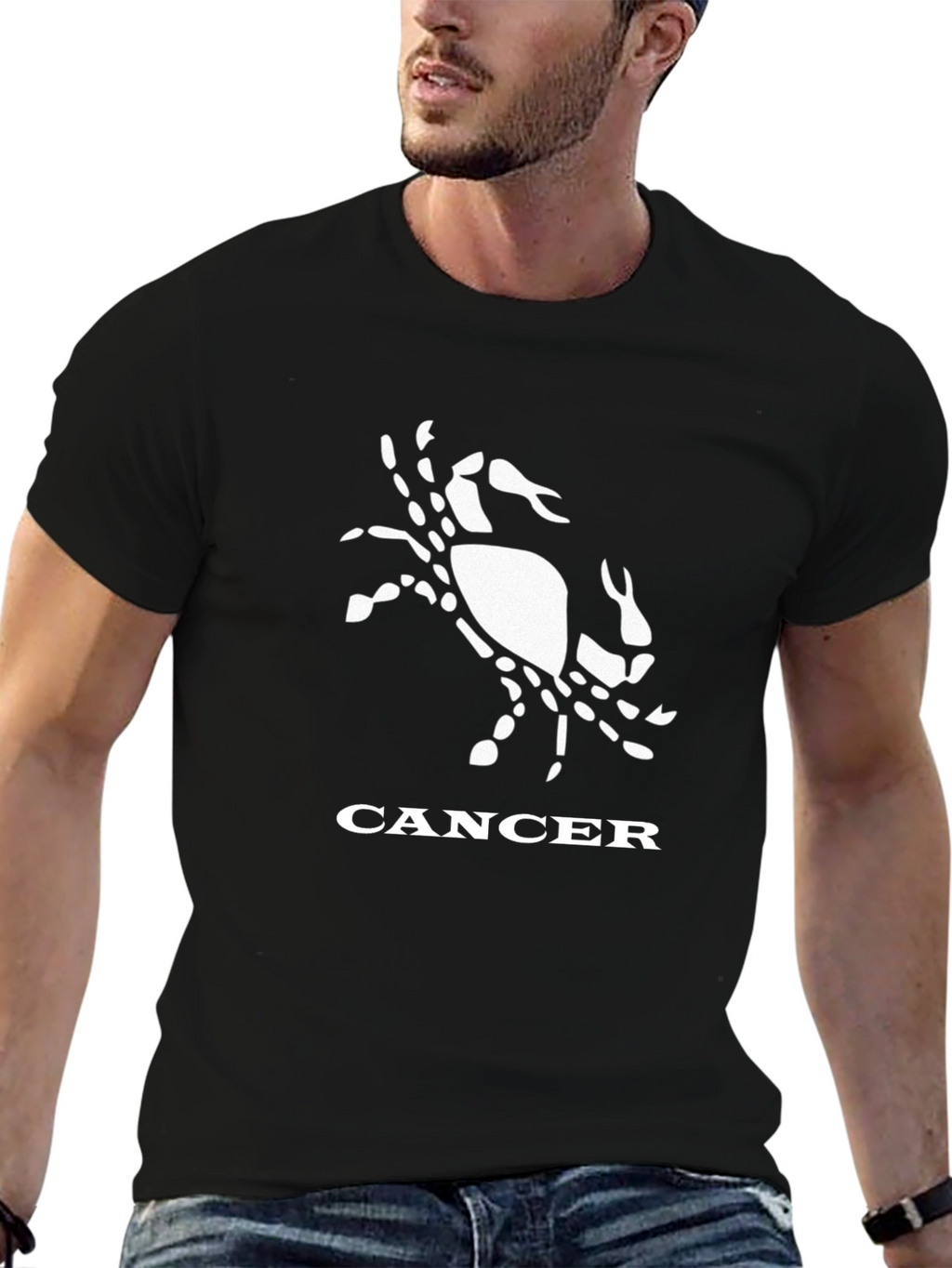 Cancer Zodiac Graphic Tee - Stylish Black T-Shirt
