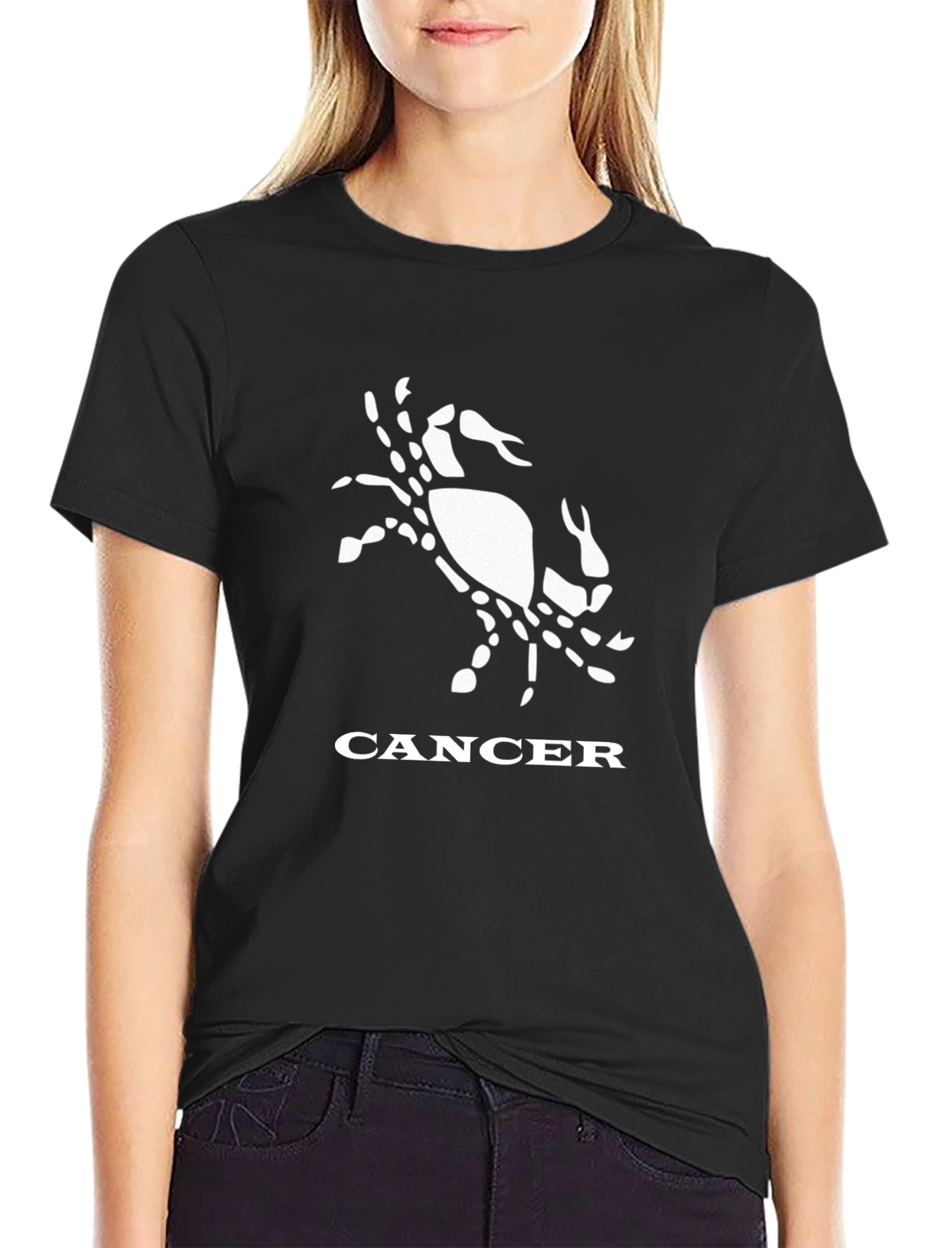 Cancer Zodiac Graphic Tee - Stylish Black T-Shirt