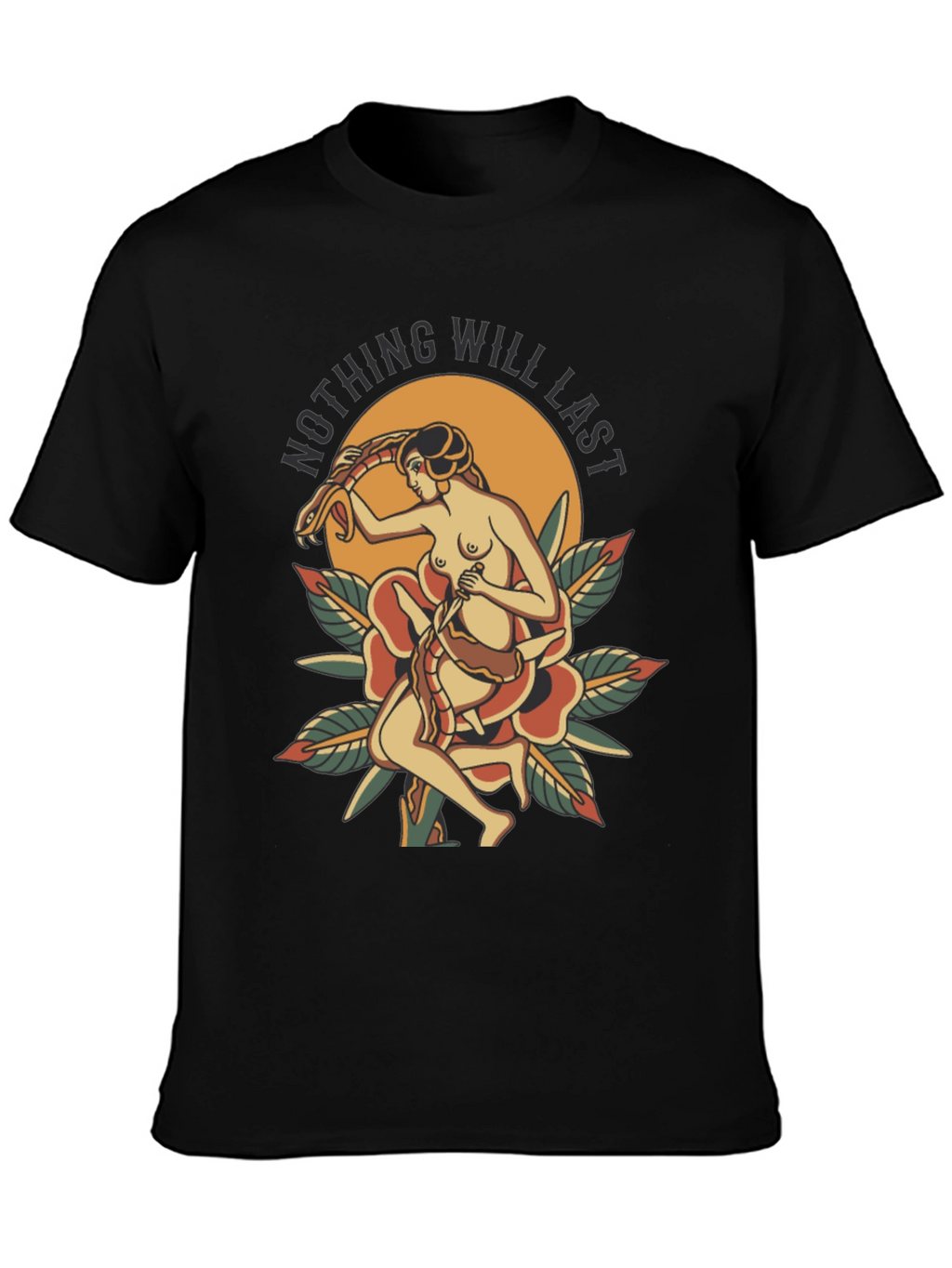 Nothing Will Last Graphic Tee - Black