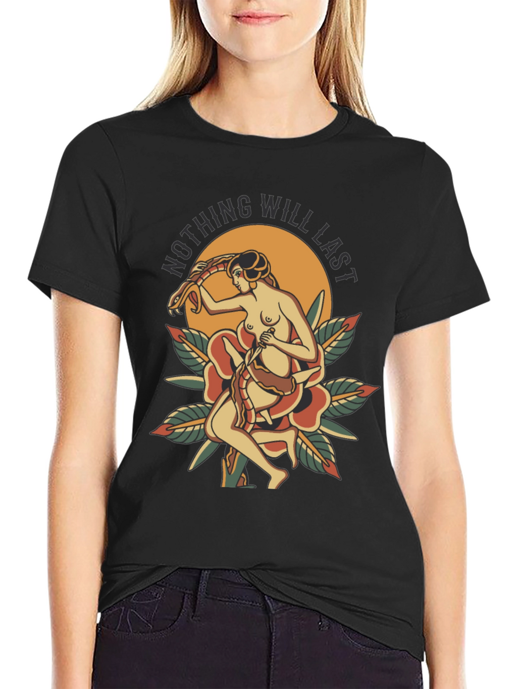 Nothing Will Last Graphic Tee - Black