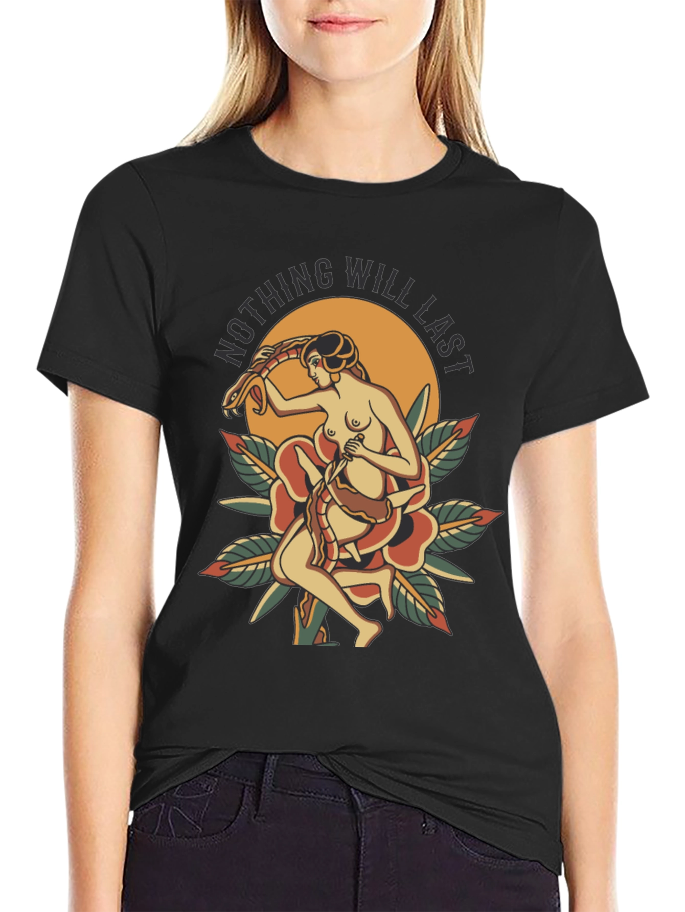 Nothing Will Last Graphic Tee - Black