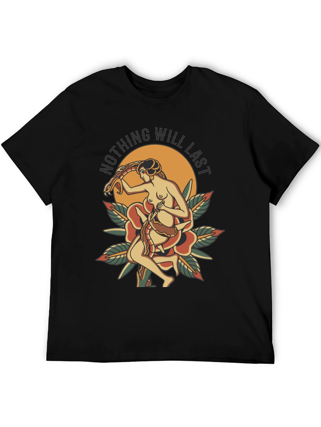 Nothing Will Last Graphic Tee - Black