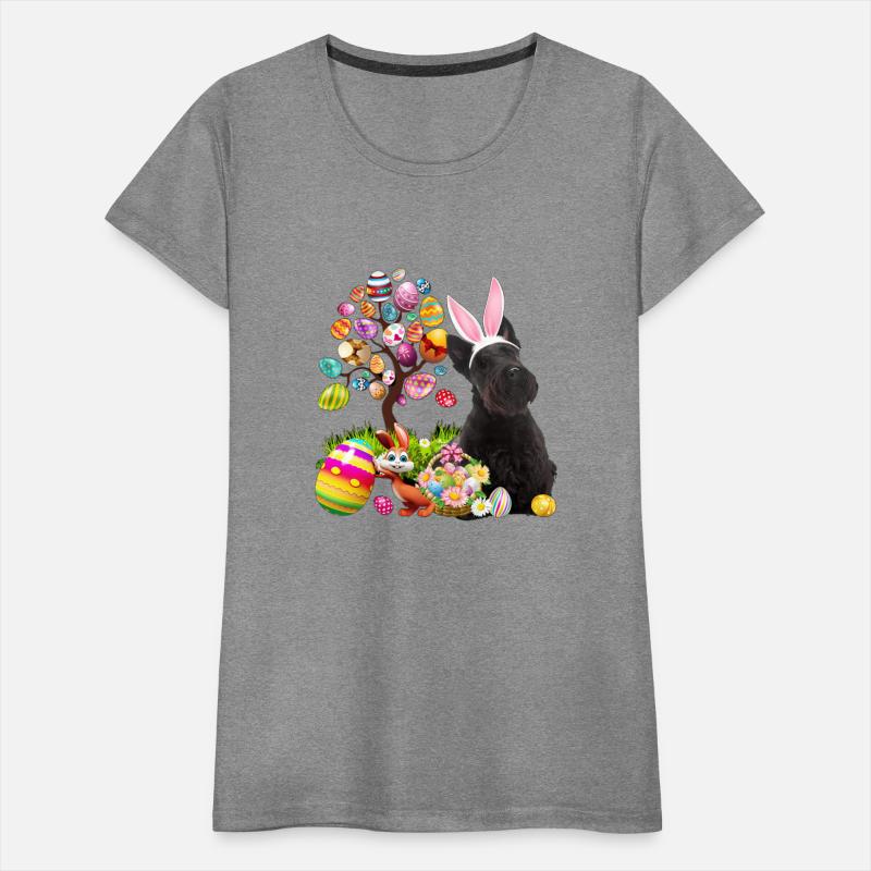 Easter Bunny Scottish Terrier Dog Ear Tree Egg