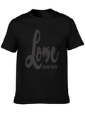 Love Social Work T-Shirt - Black