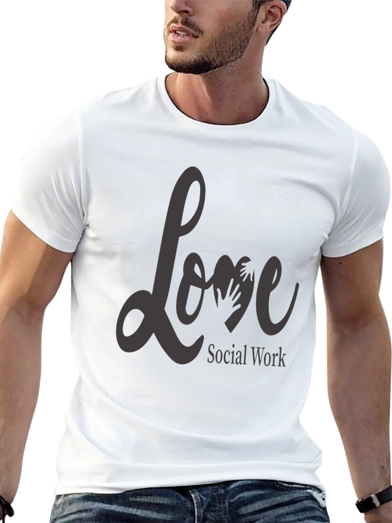 Love Social Work T-Shirt - Black