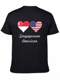 Singaporean American Heart Flag T-Shirt