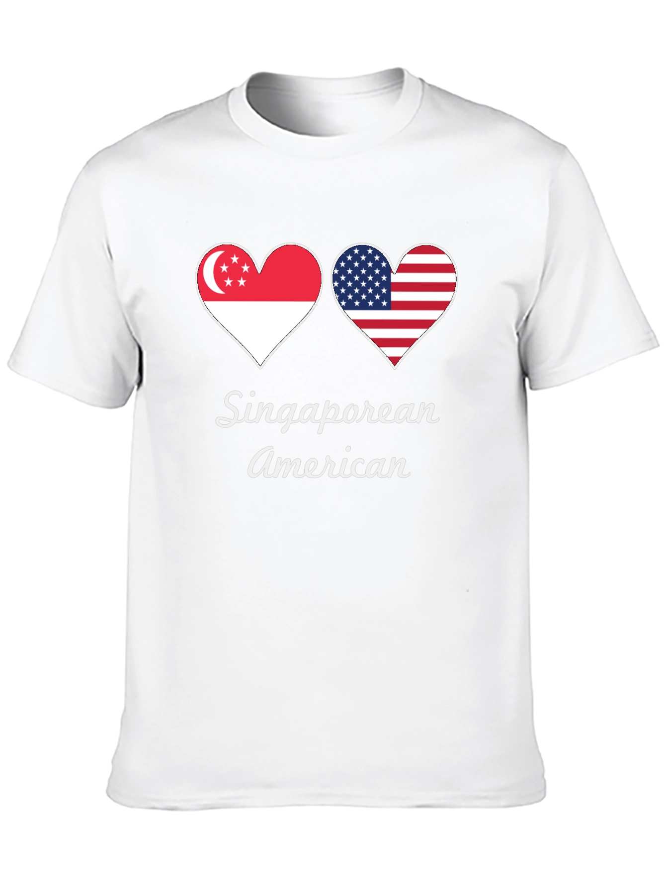 Singaporean American Heart Flag T-Shirt