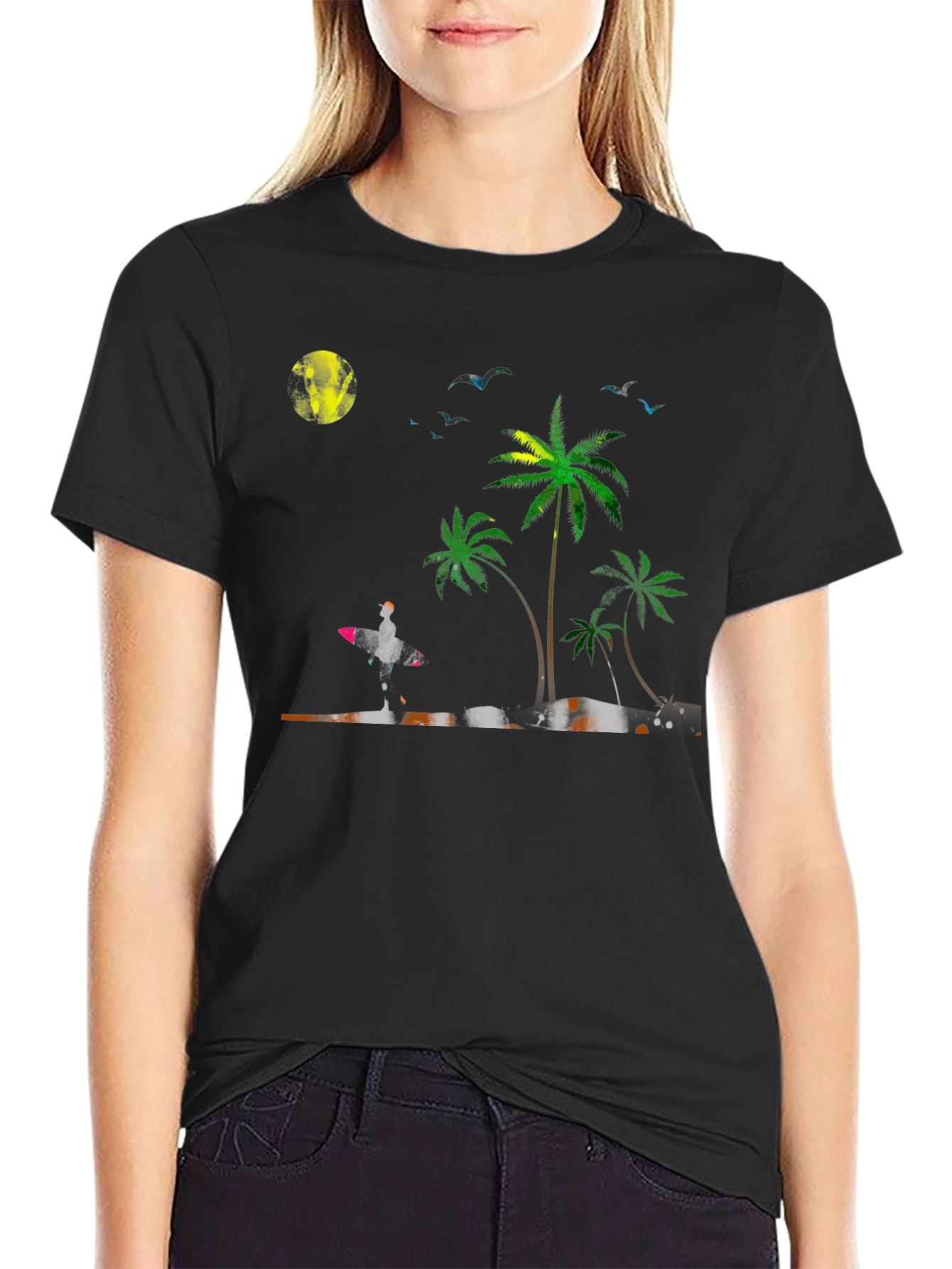 Tropical Beach Scene T-Shirt