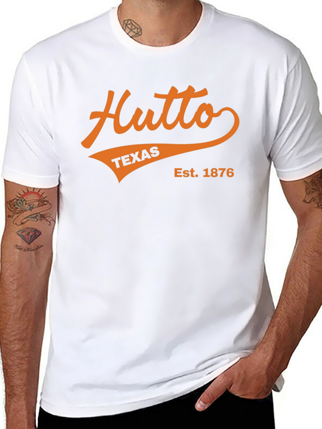 Hutto Texas Est. 1876 Black T-Shirt