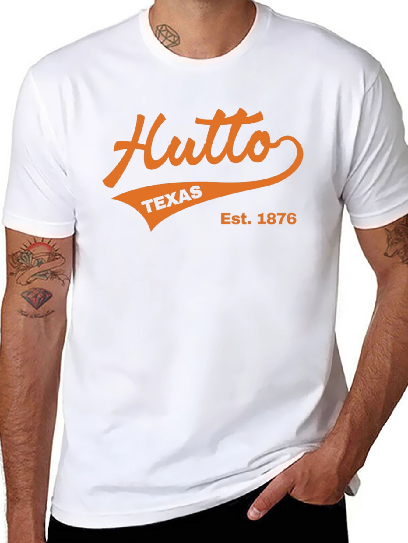 Hutto Texas Est. 1876 Black T-Shirt