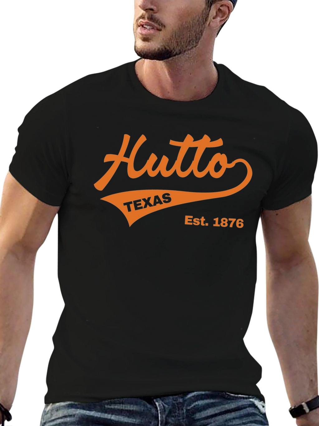 Hutto Texas Est. 1876 Black T-Shirt