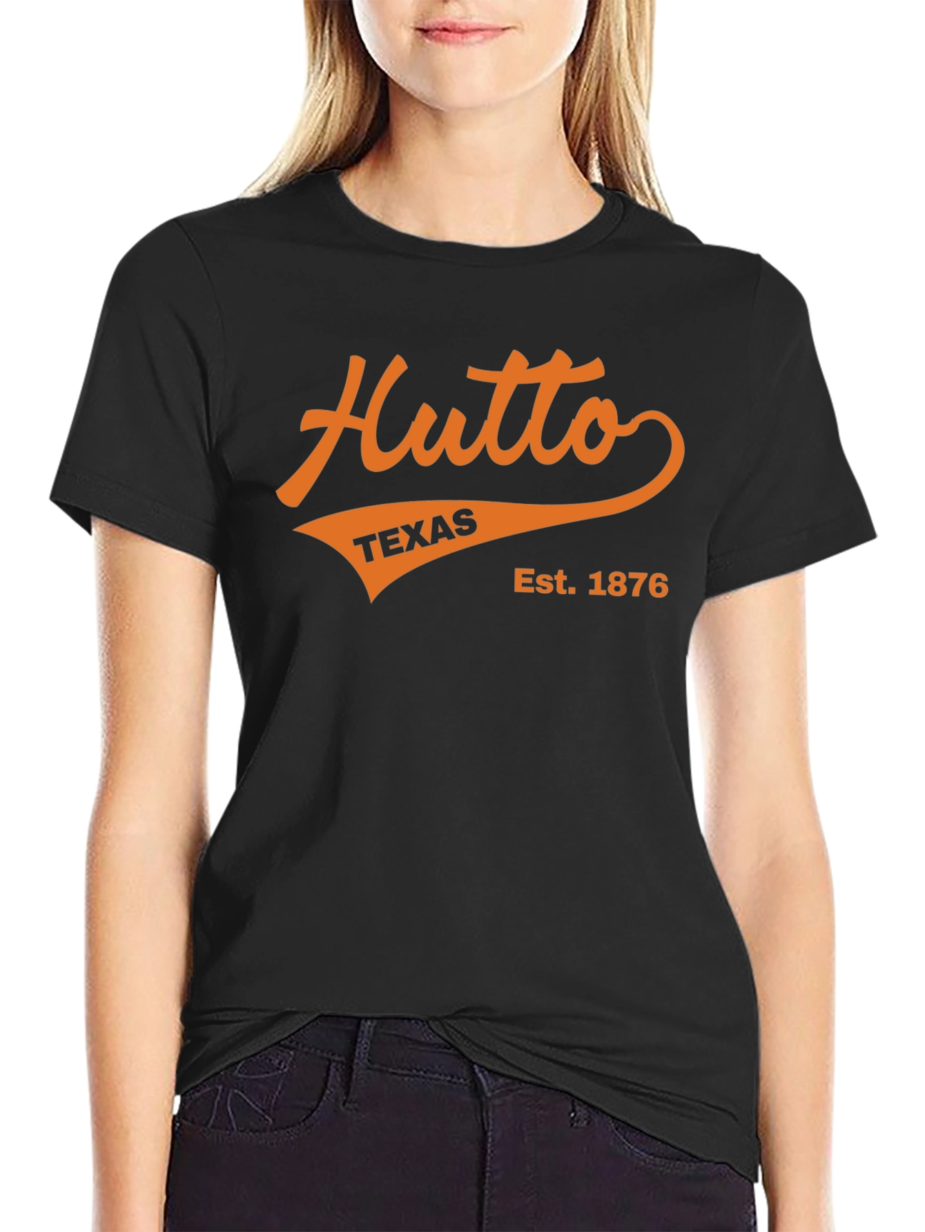 Hutto Texas Est. 1876 Black T-Shirt