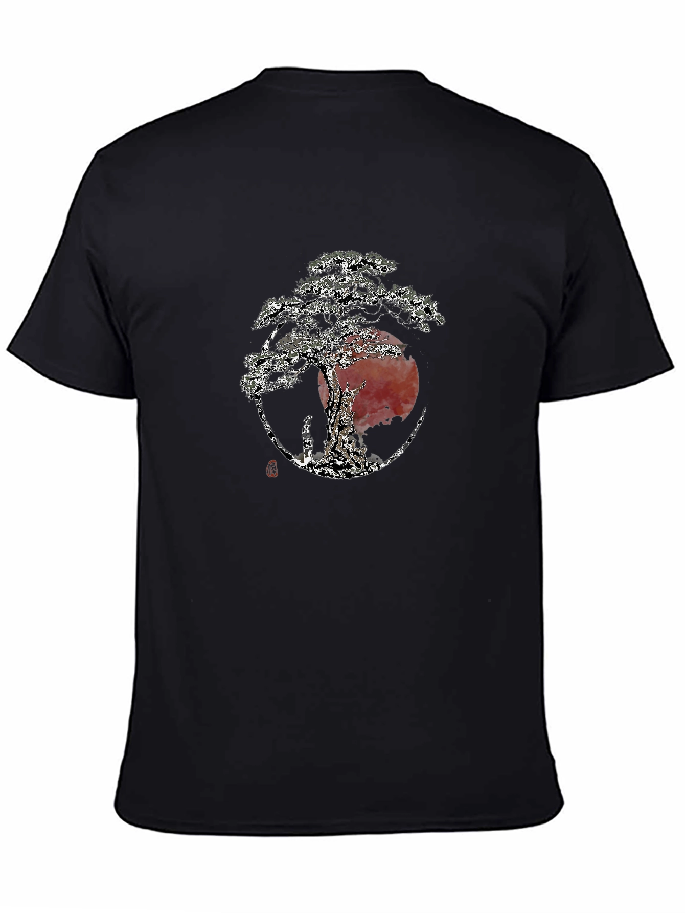 Bonsai Tree Graphic Tee - Zen Style Black T-Shirt