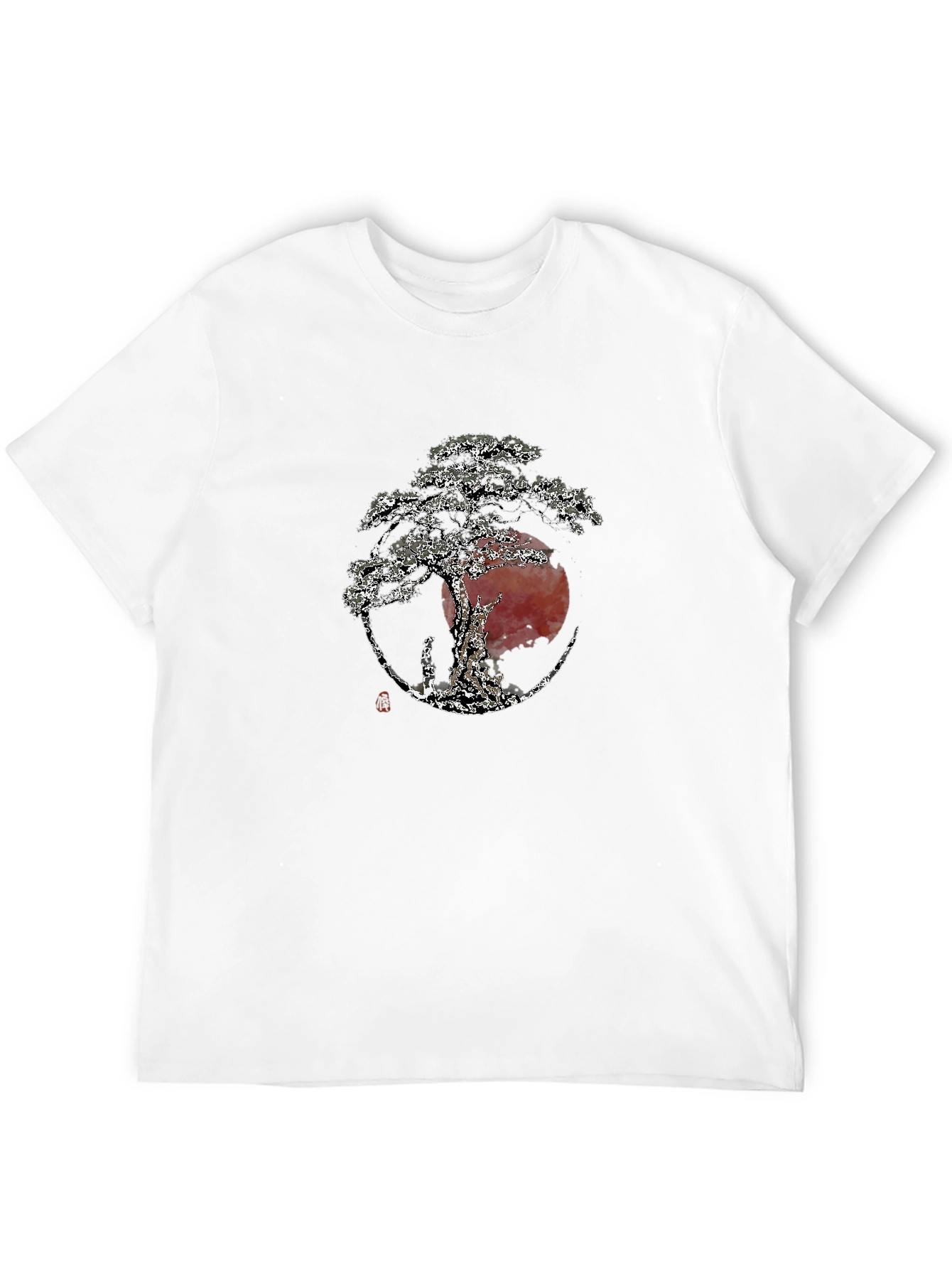 Bonsai Tree Graphic Tee - Zen Style Black T-Shirt
