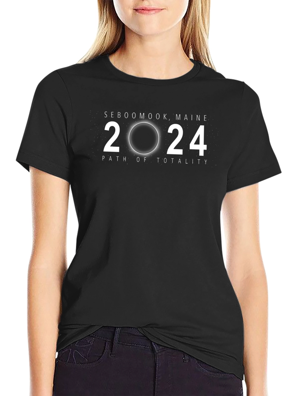 Seboomook Maine 2024 Path of Totality T-Shirt