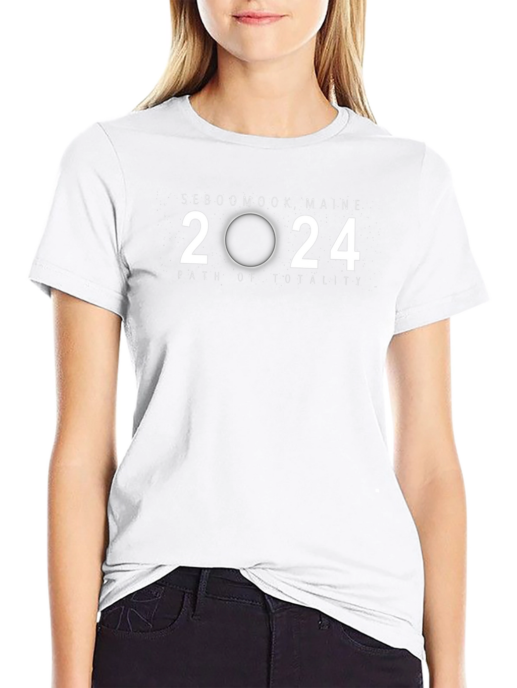Seboomook Maine 2024 Path of Totality T-Shirt