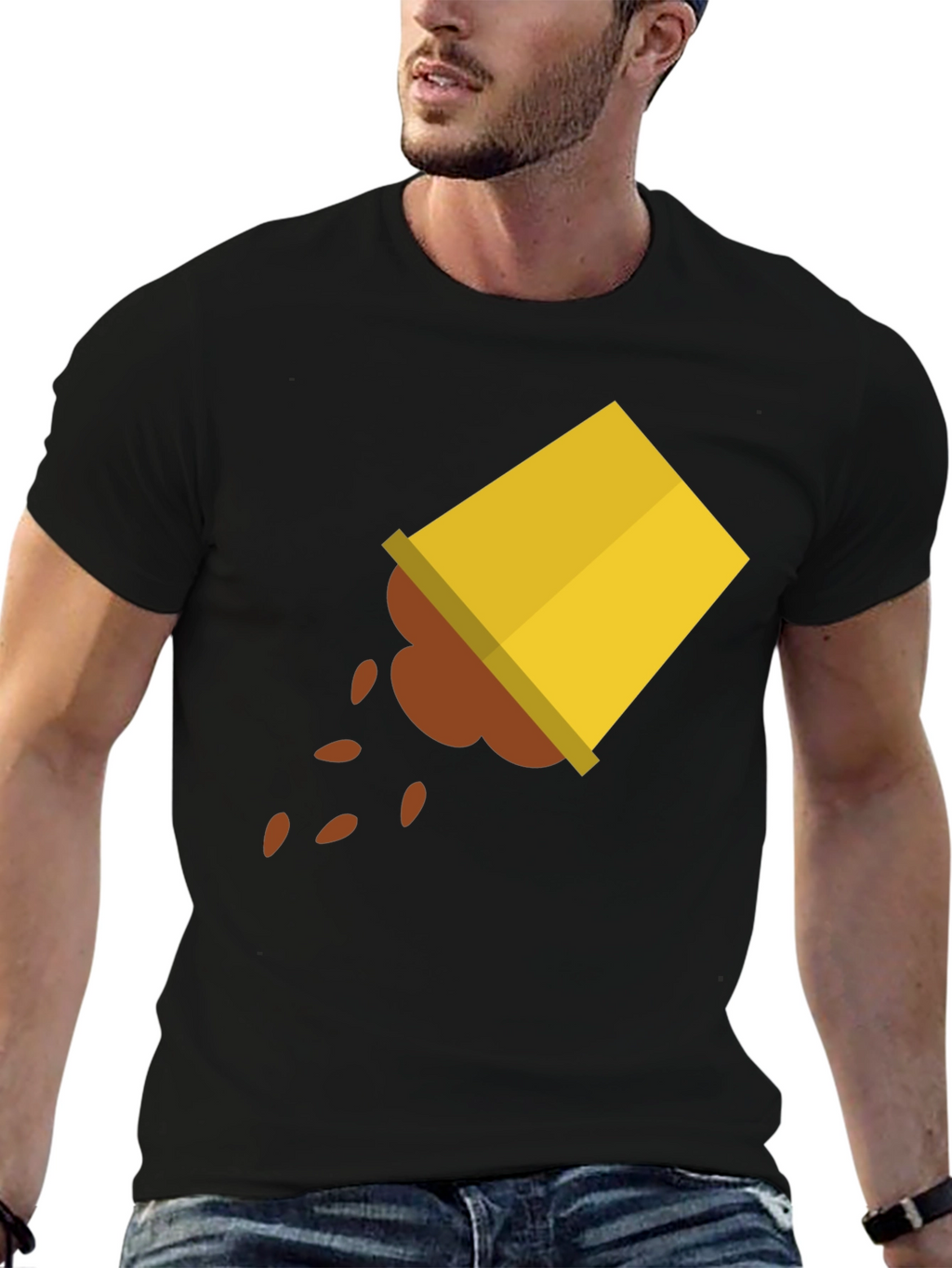 Spilled Coffee Graphic Tee - Unisex Black T-Shirt