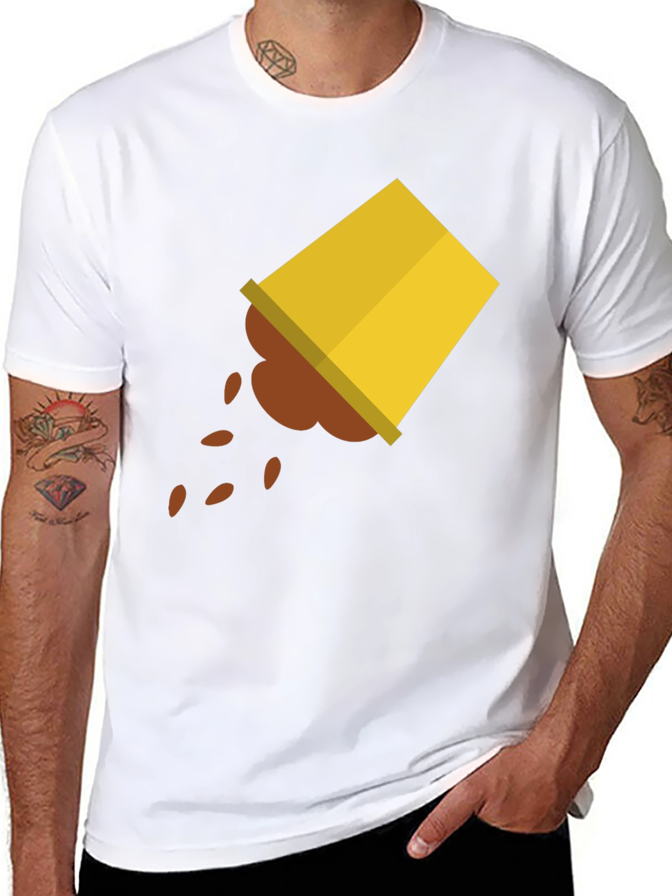 Spilled Coffee Graphic Tee - Unisex Black T-Shirt