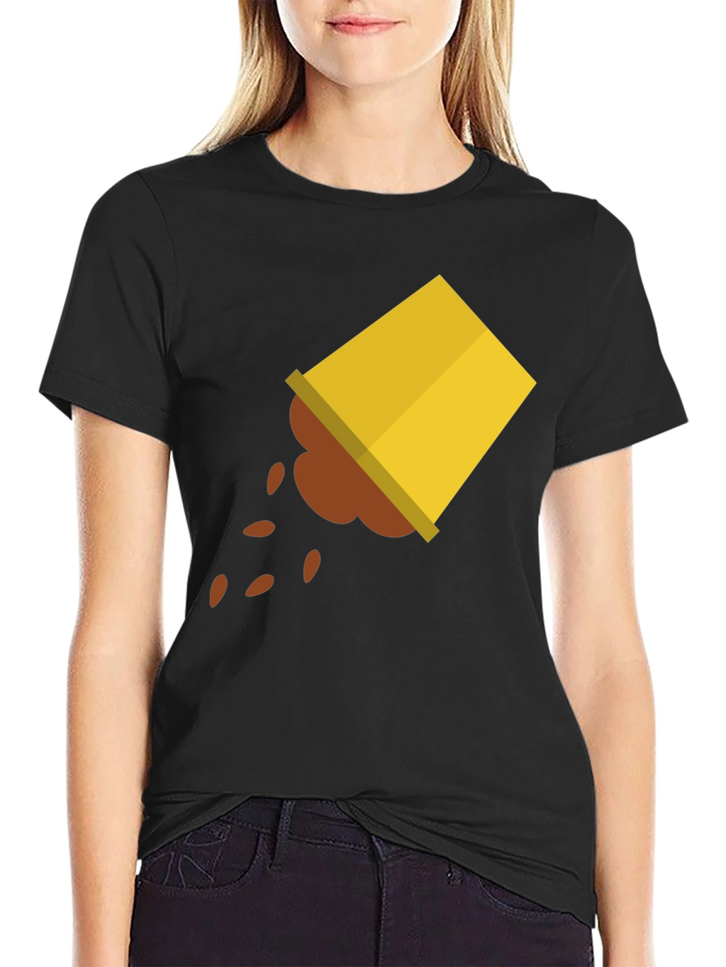 Spilled Coffee Graphic Tee - Unisex Black T-Shirt