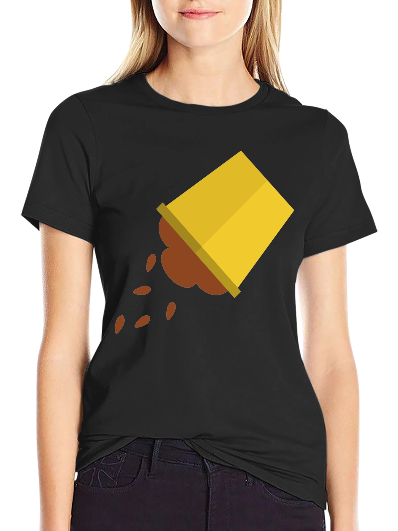 Spilled Coffee Graphic Tee - Unisex Black T-Shirt