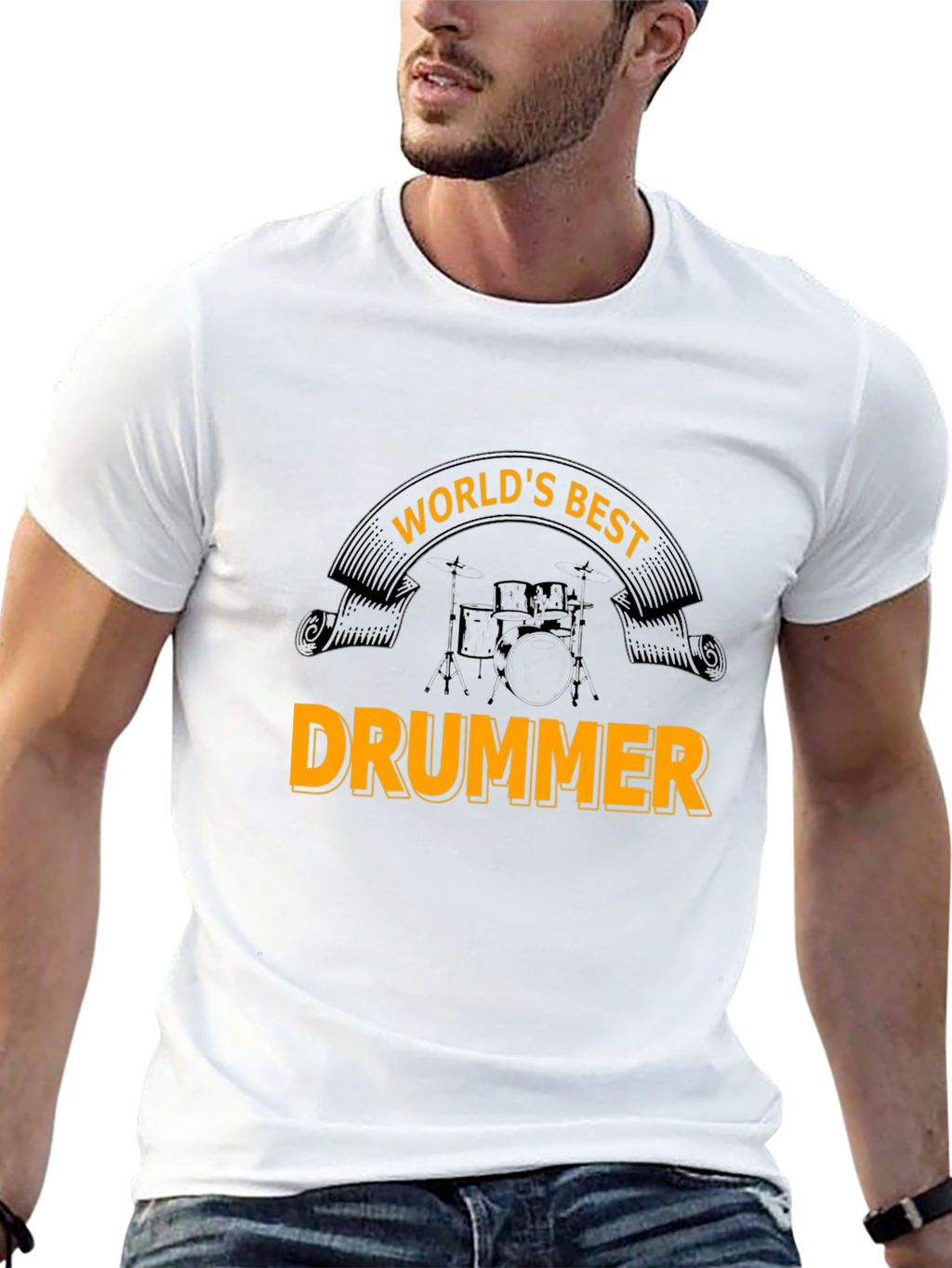 Worlds Best Drummer T-Shirt - Music Lover Gift