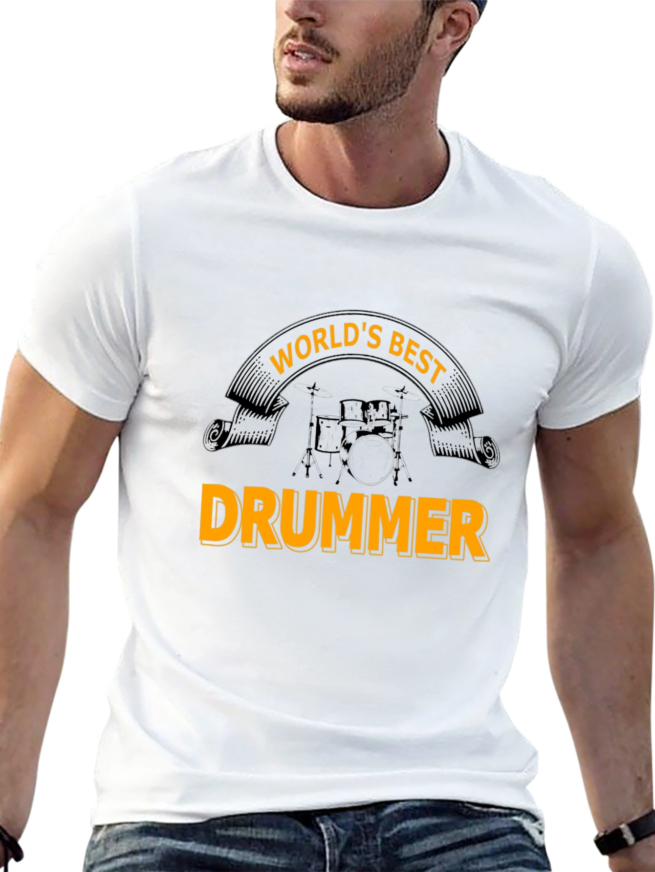 Worlds Best Drummer T-Shirt - Music Lover Gift