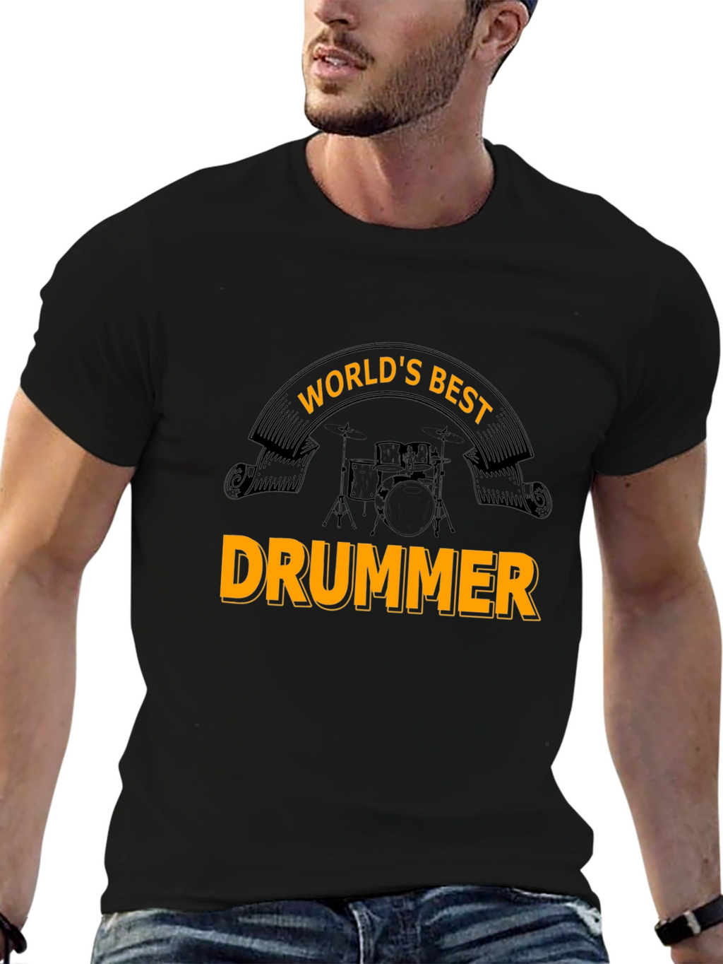 Worlds Best Drummer T-Shirt - Music Lover Gift