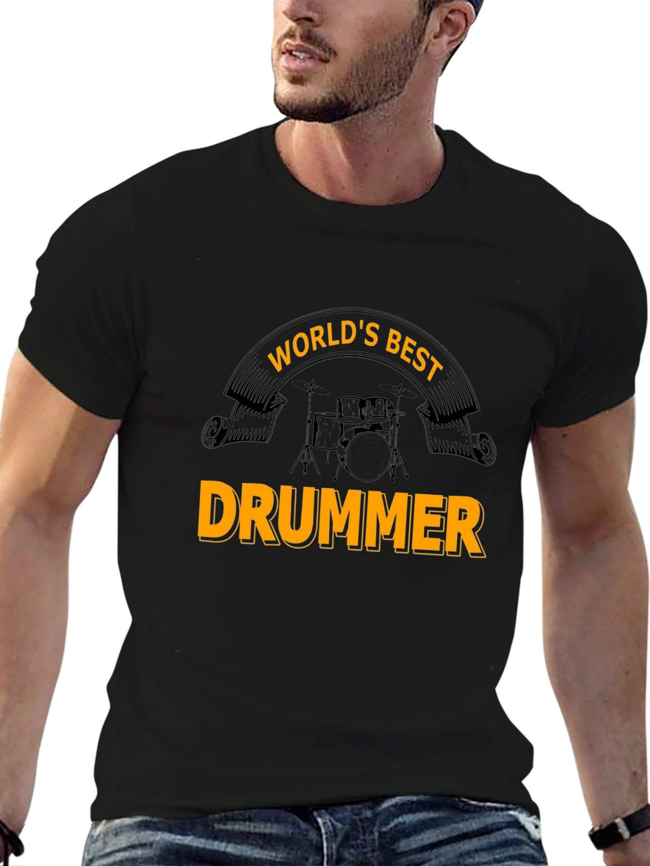Worlds Best Drummer T-Shirt - Music Lover Gift