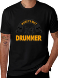 Worlds Best Drummer T-Shirt - Music Lover Gift