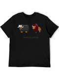 Cartoon Yak & Bison Graphic T-Shirt