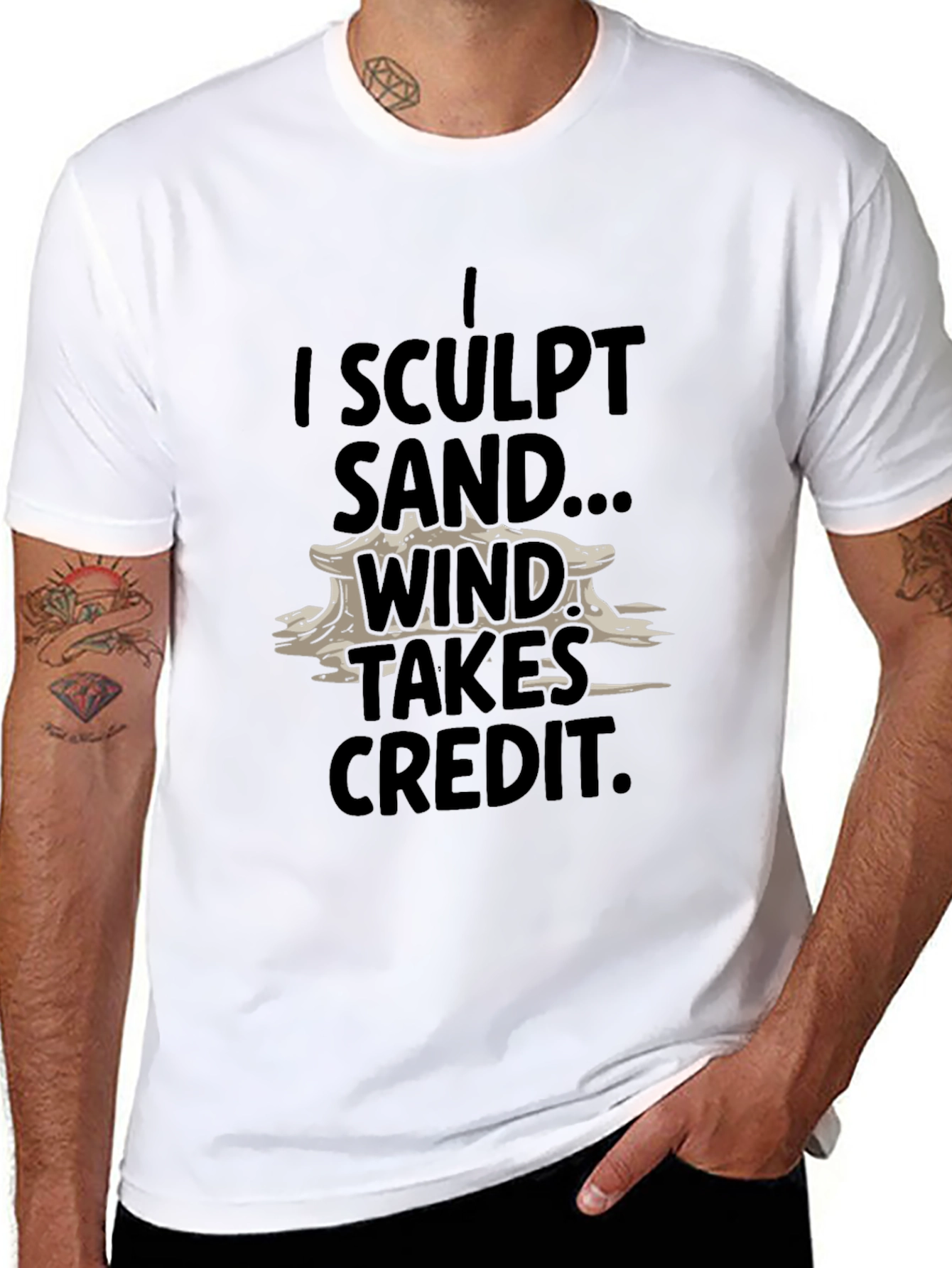 I Sculpt Sand T-Shirt - Funny Beach Summer Tee