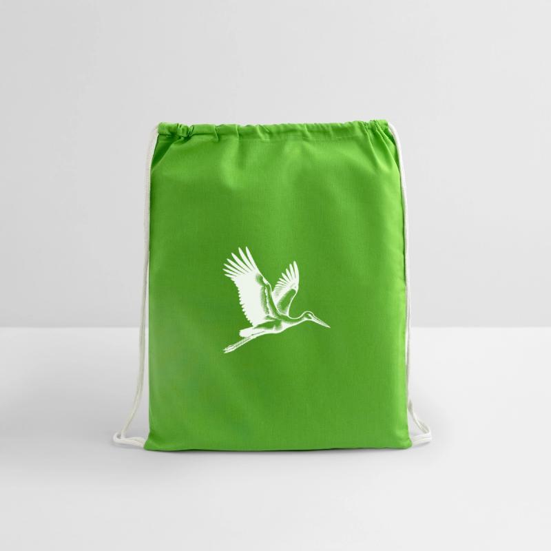 Elegant Flying Stork Bird