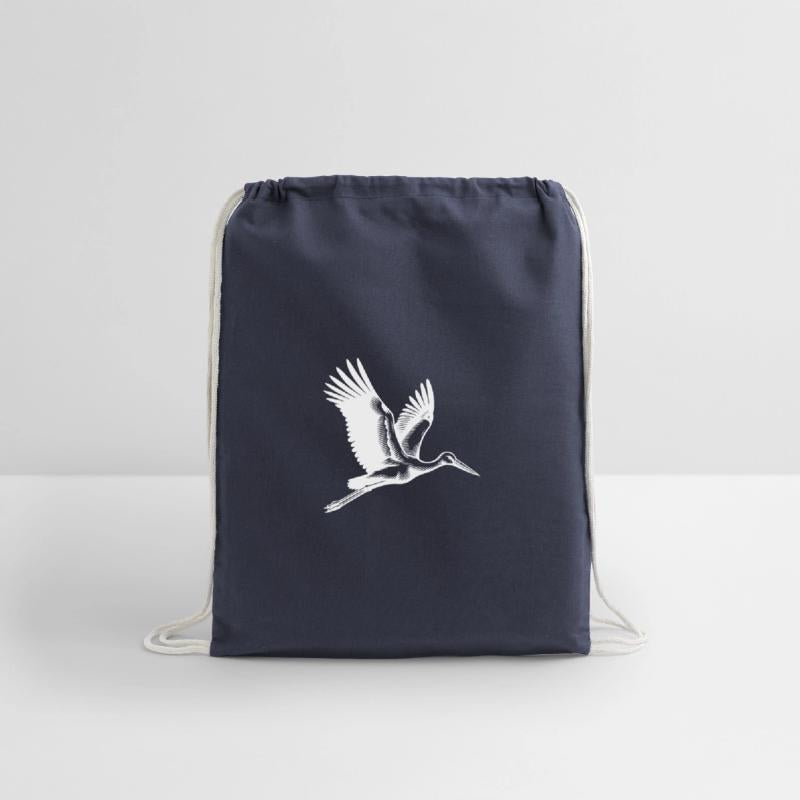 Elegant Flying Stork Bird