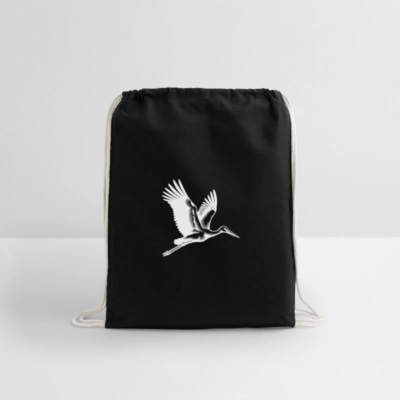 Elegant Flying Stork Bird