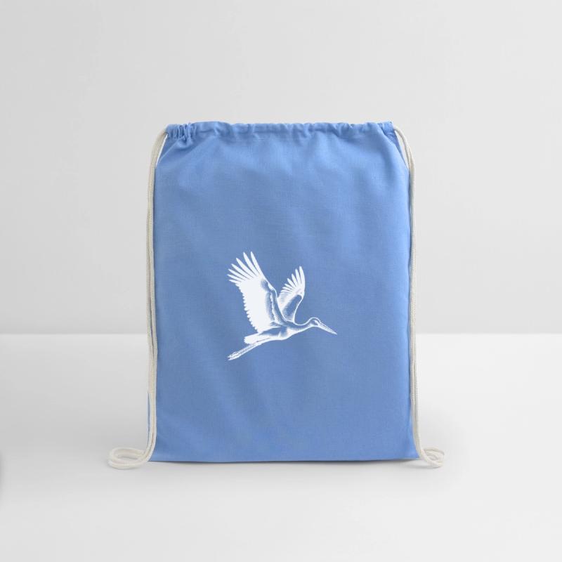 Elegant Flying Stork Bird