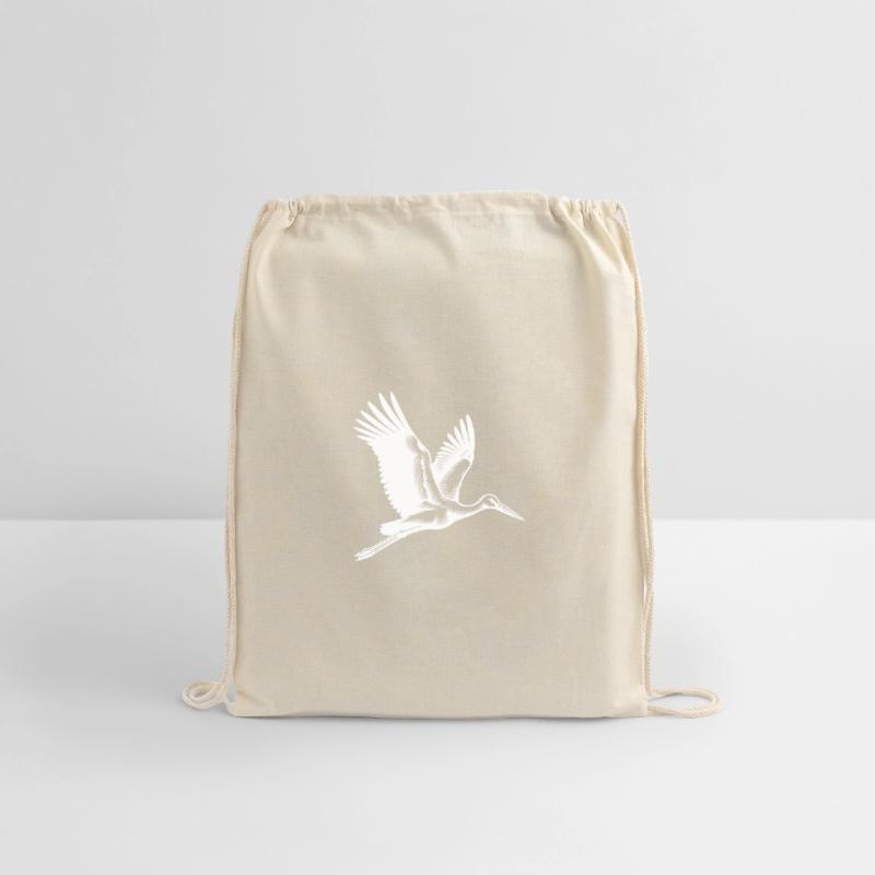 Elegant Flying Stork Bird