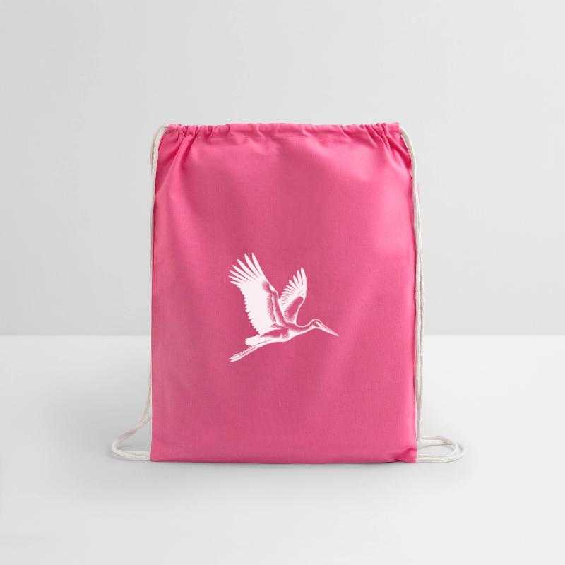 Elegant Flying Stork Bird