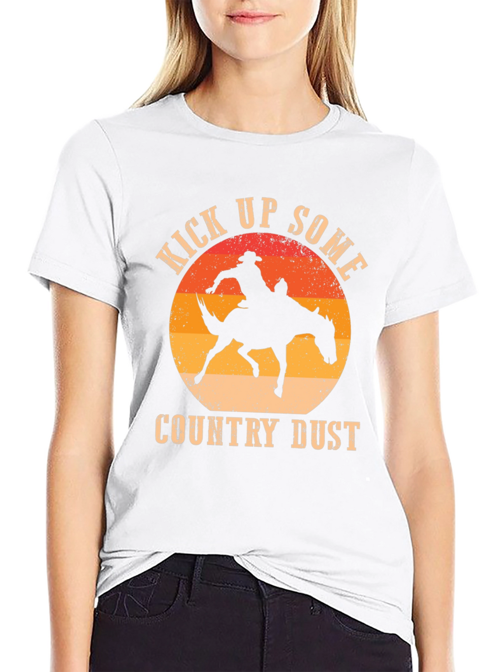 Kick Up Some Country Dust Cowboy Graphic T-Shirt