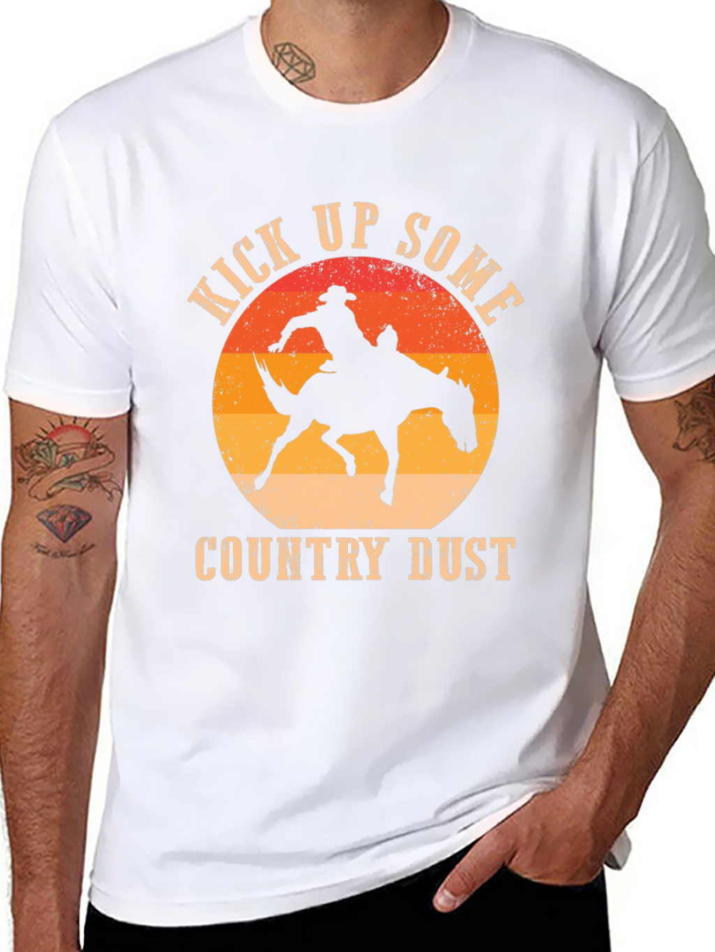 Kick Up Some Country Dust Cowboy Graphic T-Shirt