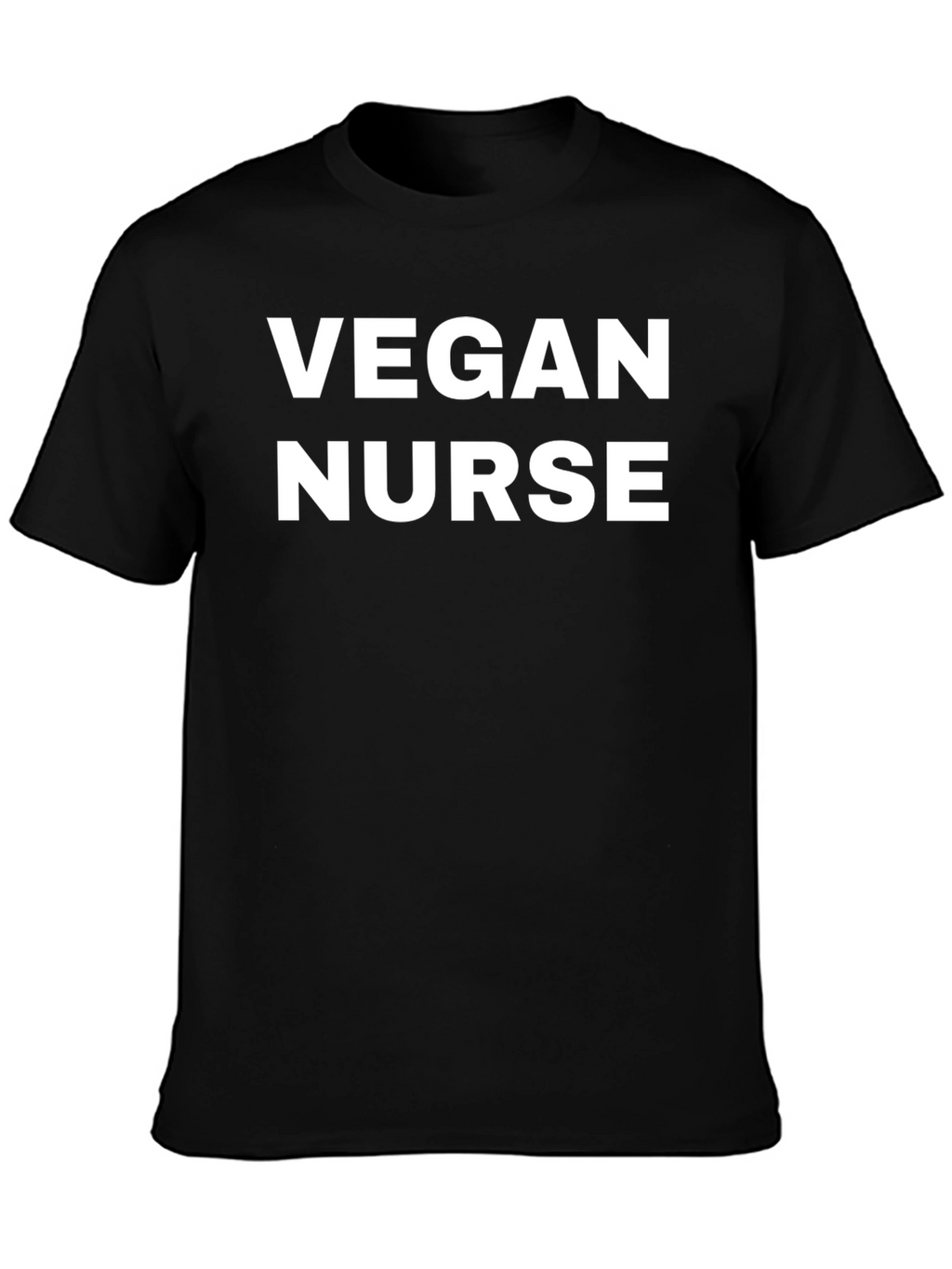 Vegan Nurse T-Shirt - Black Cotton Tee