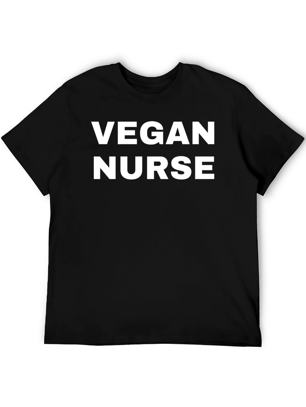 Vegan Nurse T-Shirt - Black Cotton Tee