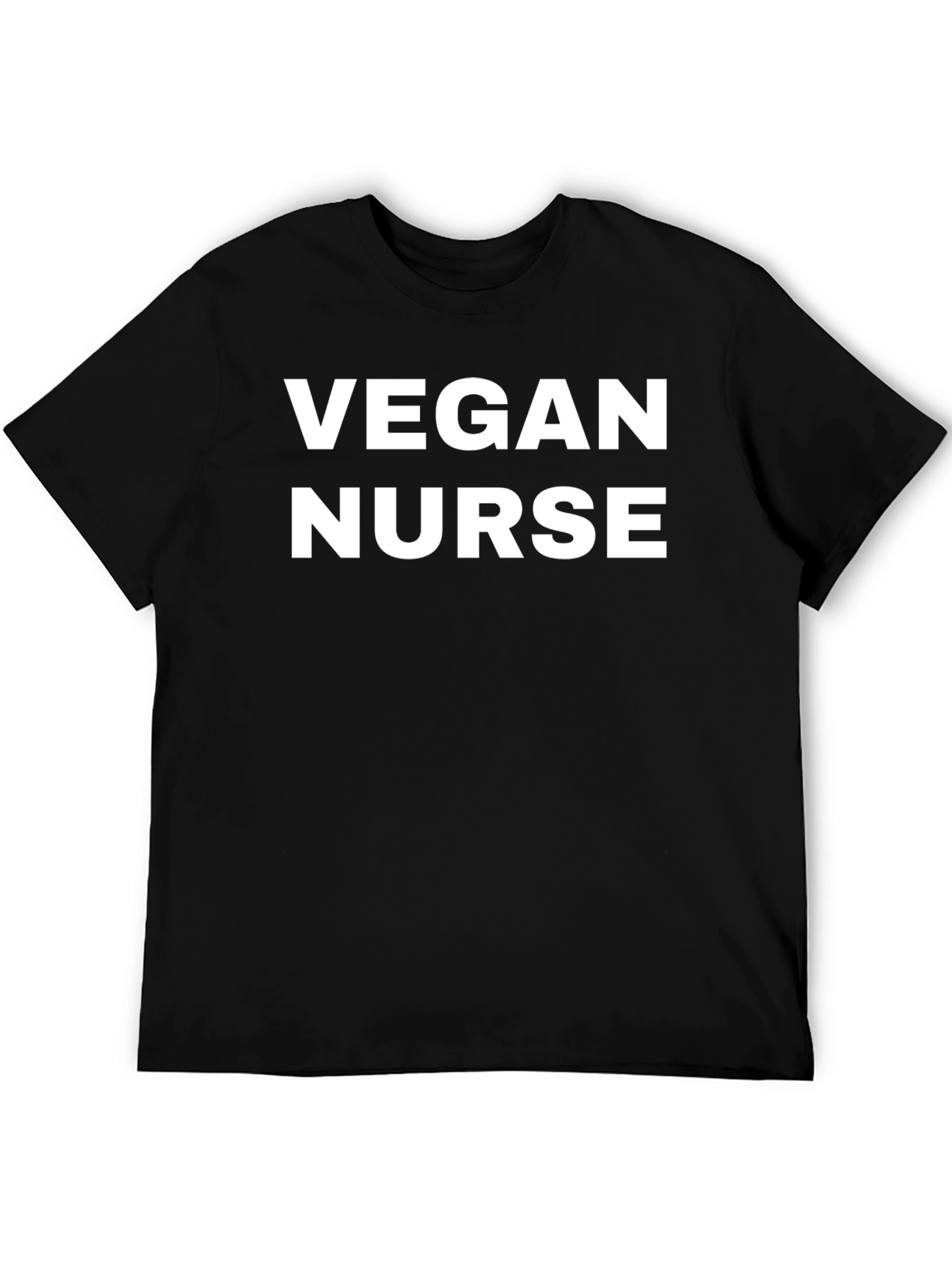 Vegan Nurse T-Shirt - Black Cotton Tee