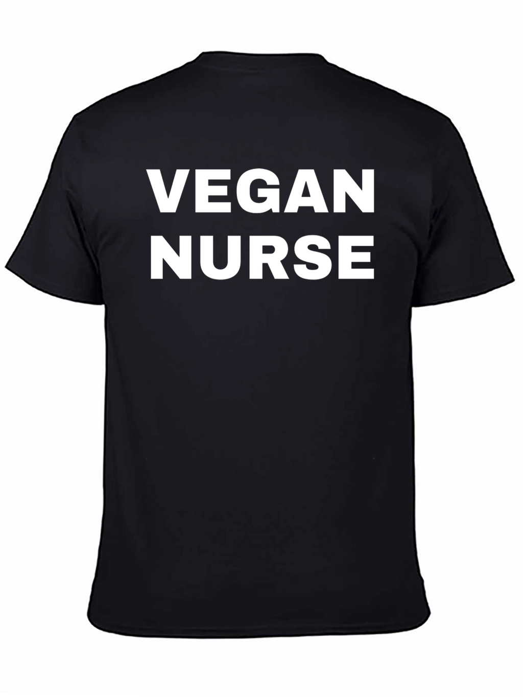 Vegan Nurse T-Shirt - Black Cotton Tee