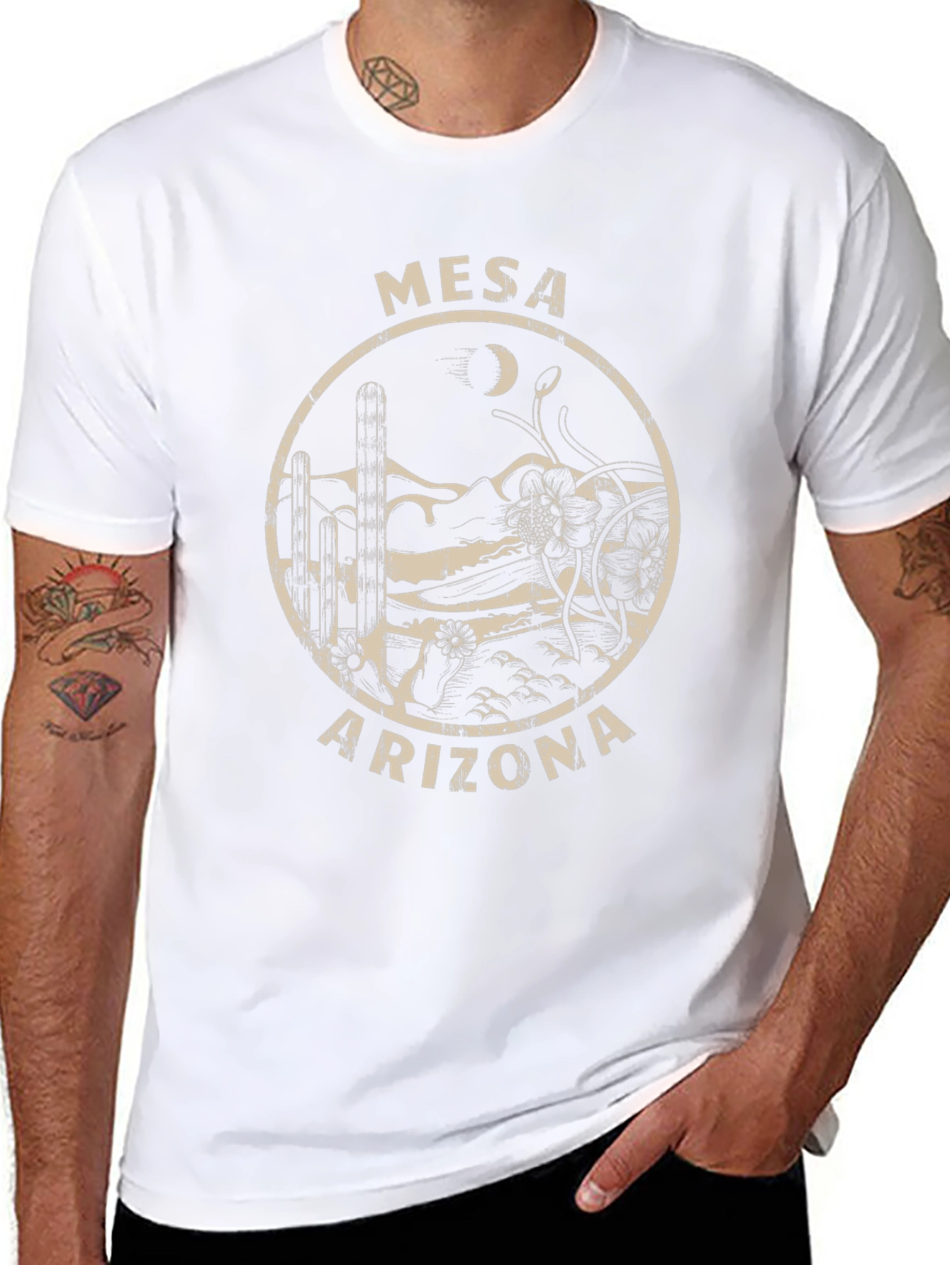Mesa Arizona Graphic Tee - Desert Cactus Design