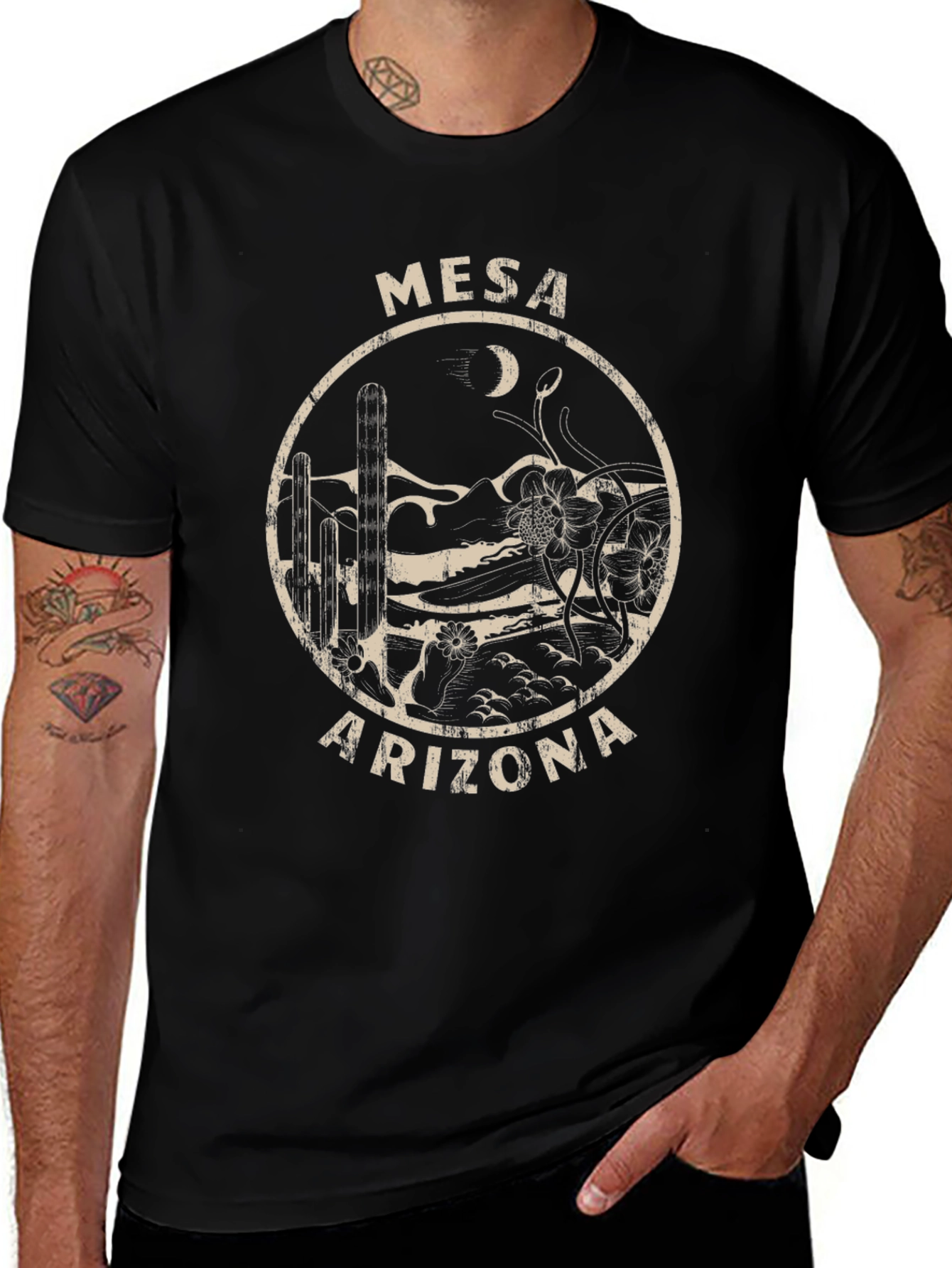 Mesa Arizona Graphic Tee - Desert Cactus Design