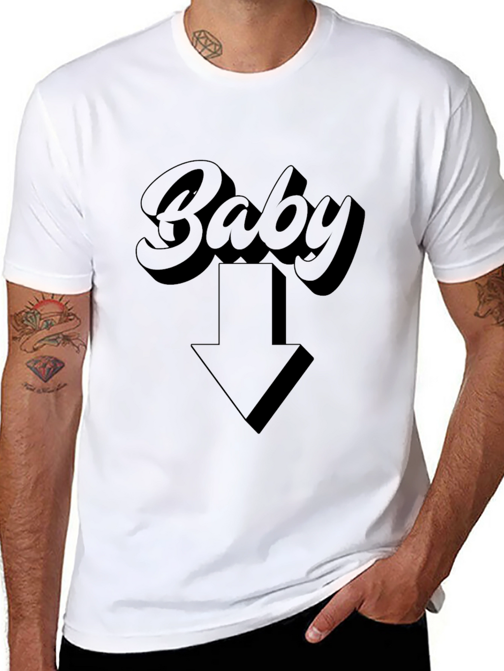 Baby Arrow Graphic Tee - Unisex Black T-Shirt