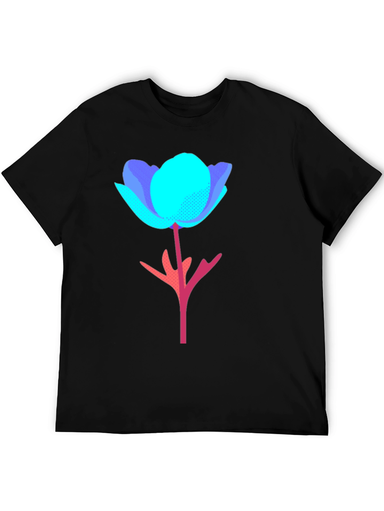 Abstract Floral Graphic Tee - Modern Design T-Shirt