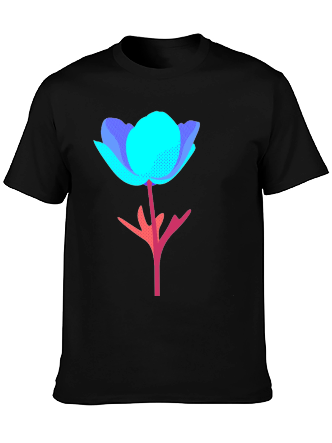 Abstract Floral Graphic Tee - Modern Design T-Shirt