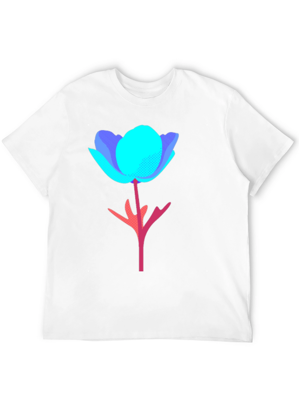 Abstract Floral Graphic Tee - Modern Design T-Shirt