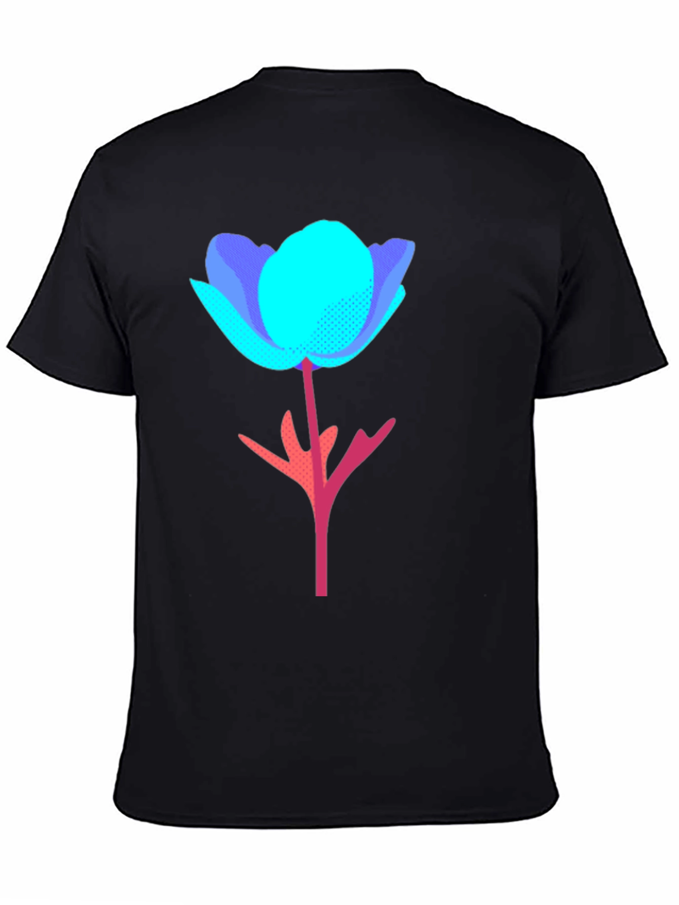 Abstract Floral Graphic Tee - Modern Design T-Shirt